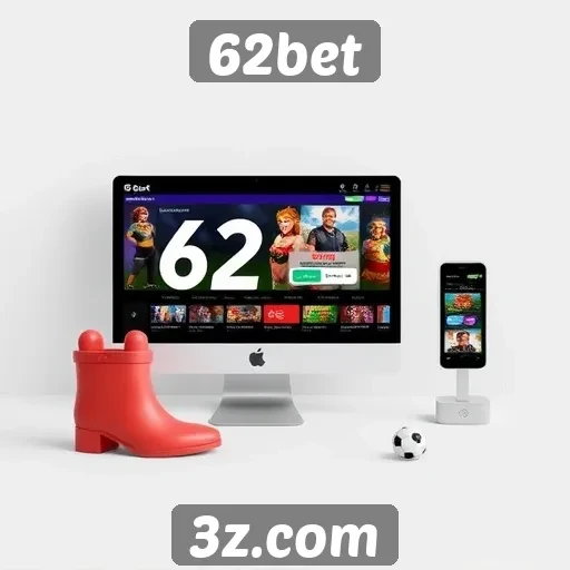 Usabilidade e design do site 62bet